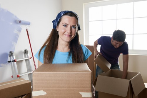 Storage units and organized belongings in Brent